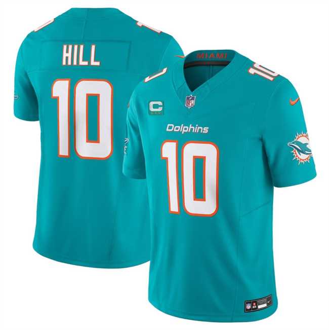 Men & Women & Youth Miami Dolphins #10 Tyreek Hill Aqua F.U.S.E With 3-Star C Patch Vapor Limited Stitched Jersey->miami dolphins->NFL Jersey